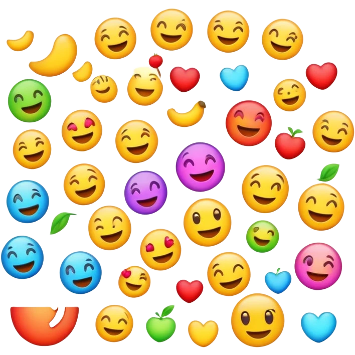 Colourful and fun emoji emoji