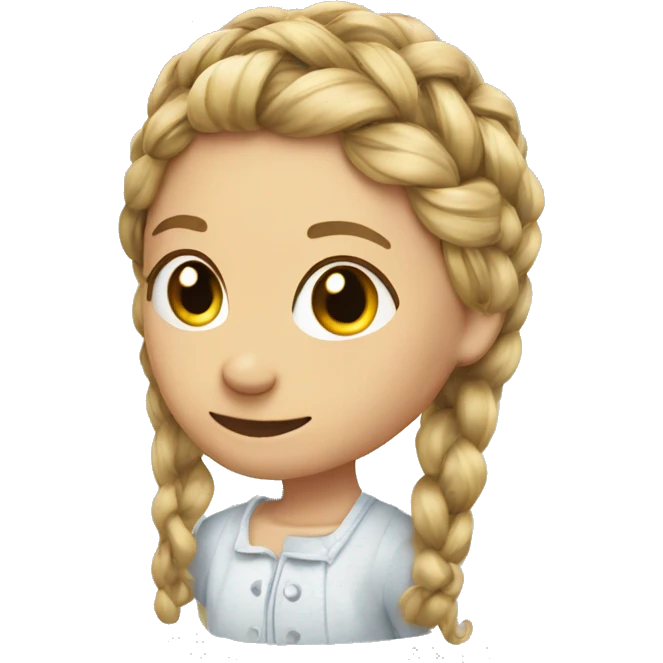 thin  hair braid in the form of a ring  emoji