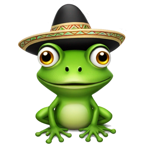 frog with sombrero emoji