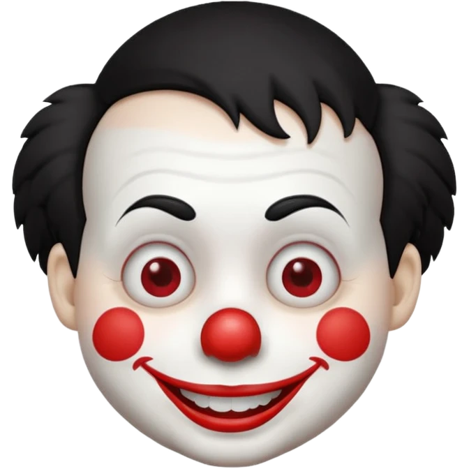short haired clown emoji