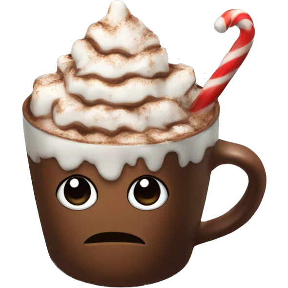 Christmas hot chocolate emoji