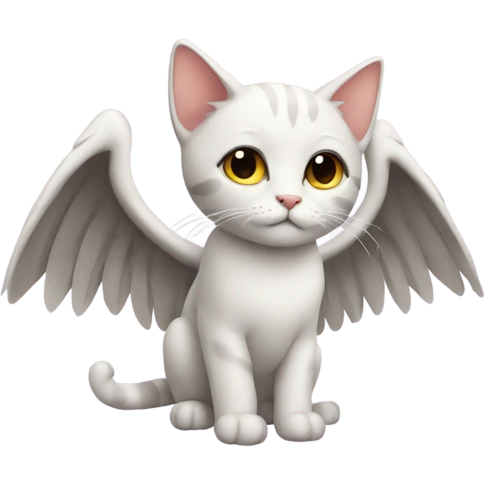 Cat with wings cute emoji