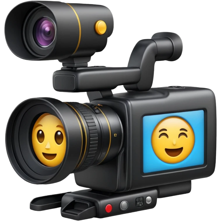 Video camera with elements 1-2 of others emoji emoji