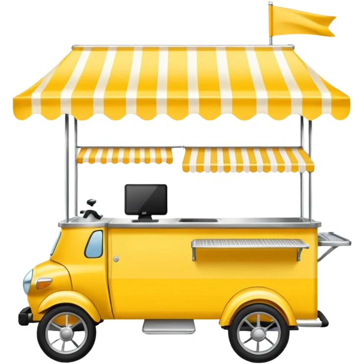 yellow food cart. emoji