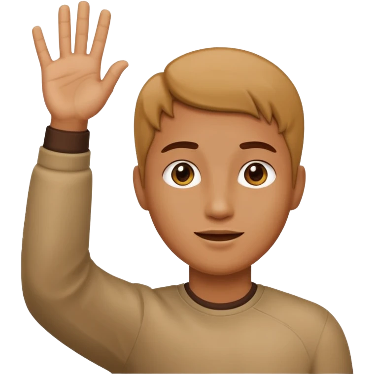 A person with one hand up and one hand down emoji