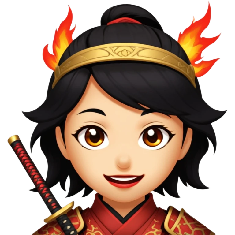 Fire-Wielding Samurai emoji