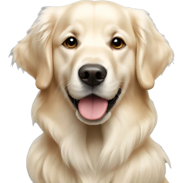 english cream golden retriever male emoji