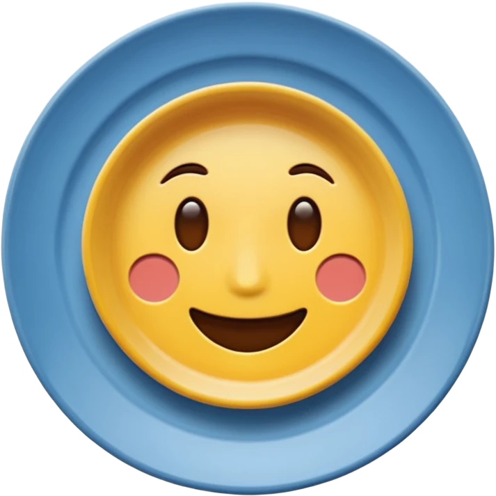 create me an image of ceramic plate emoji emoji