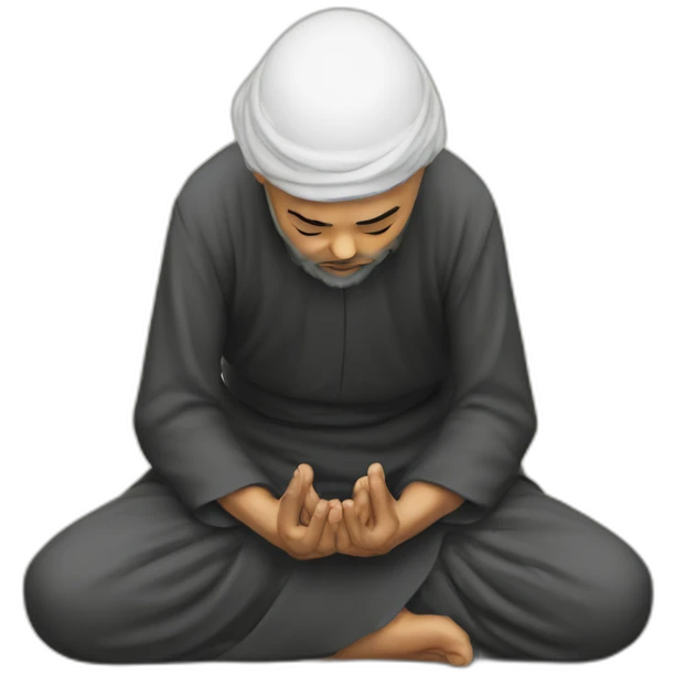 sufi muslim praying prostrating emoji