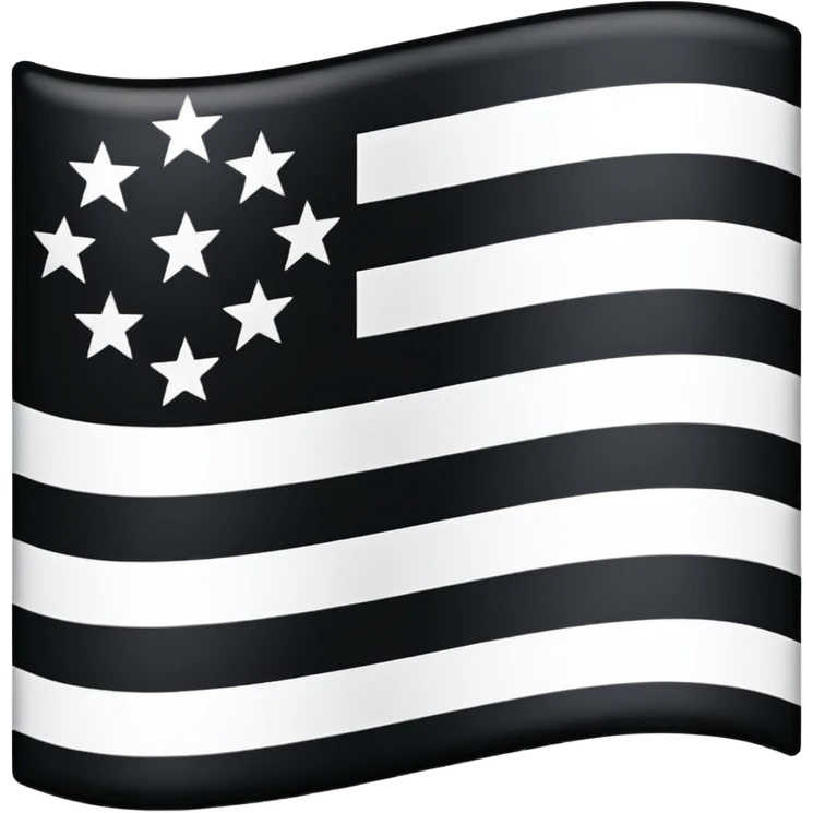 A flag with black and white horizontal lines emoji