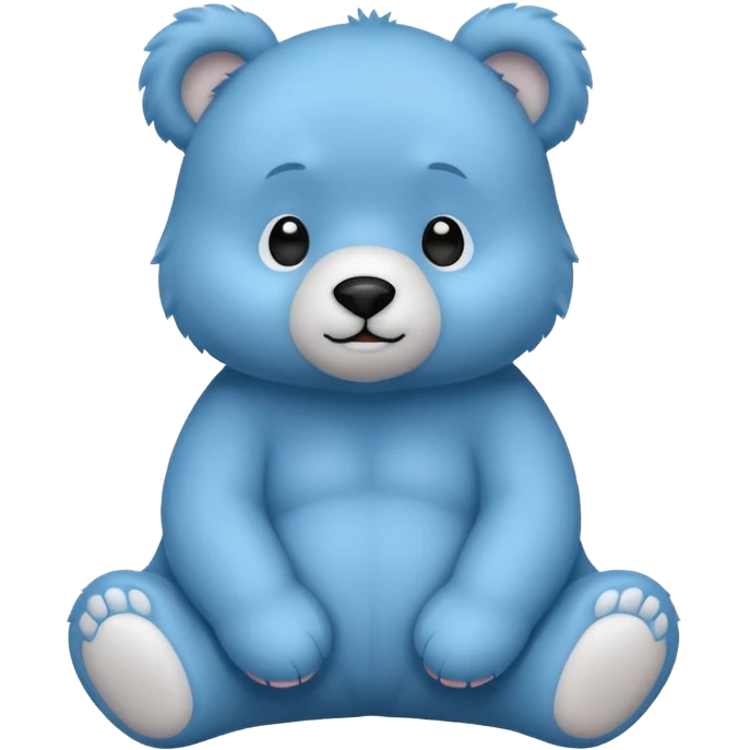 A cute blue bear emoji