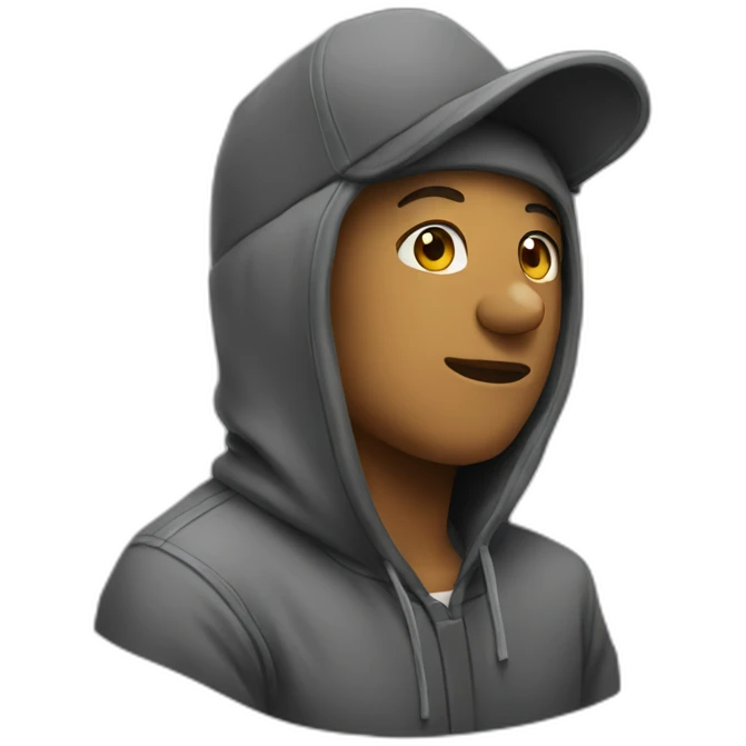 Hoodie and hat emoji