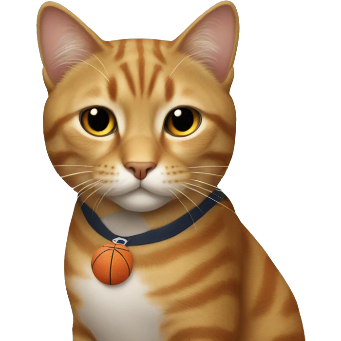 Cat with basketball jersey  emoji