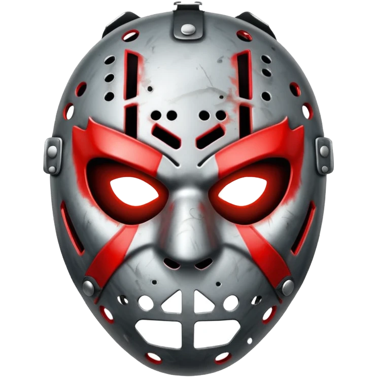 angry hockey mask with glowing eyes emoji