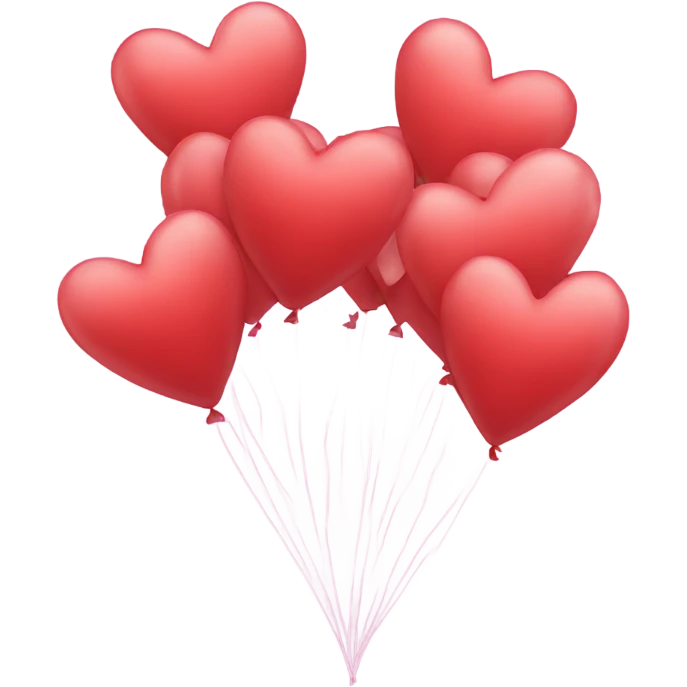 A bunch of heart Balloons emoji