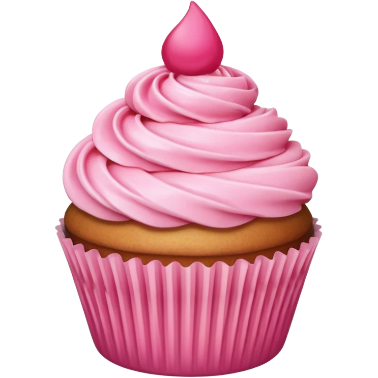 Cupcake with pink icing emoji