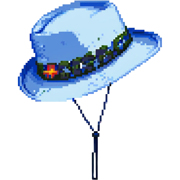 Синяя спортивная панамка со шнурком и надписью SPACEME, no background emoji