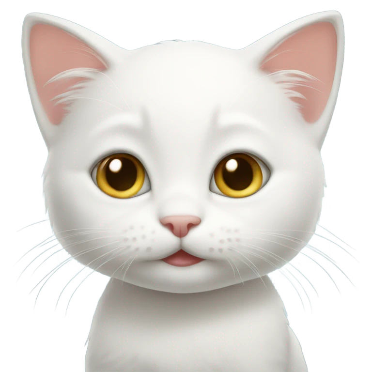 Cute white kitten emoji