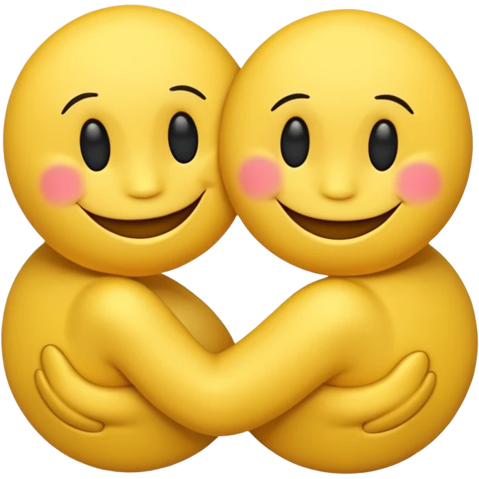 smileys rubbing each others back emoji
