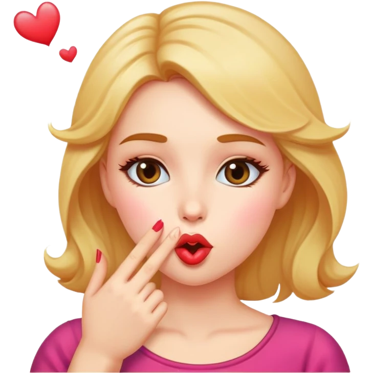 Girl blowing a kiss emoji
