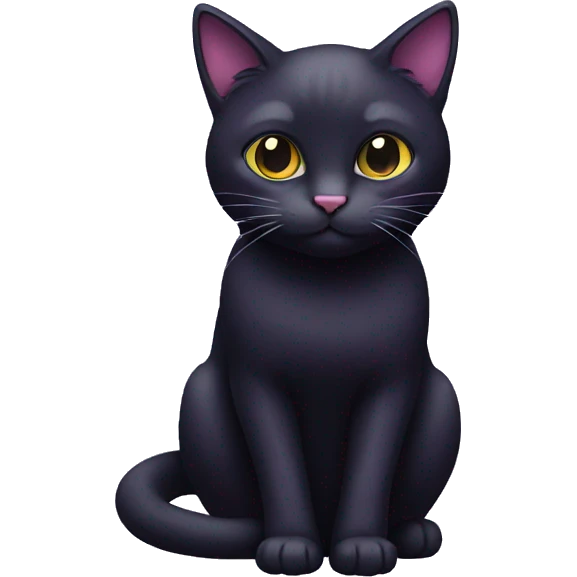 purple and black cat emoji
