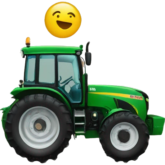 tracteur avec le texte "mdr" emoji