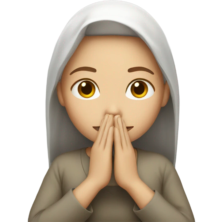 White woman praying emoji