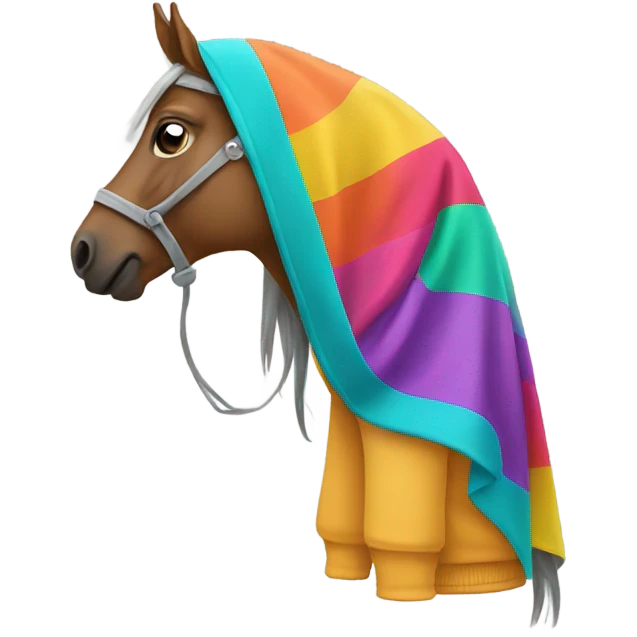 Horse wearing hoodie emoji