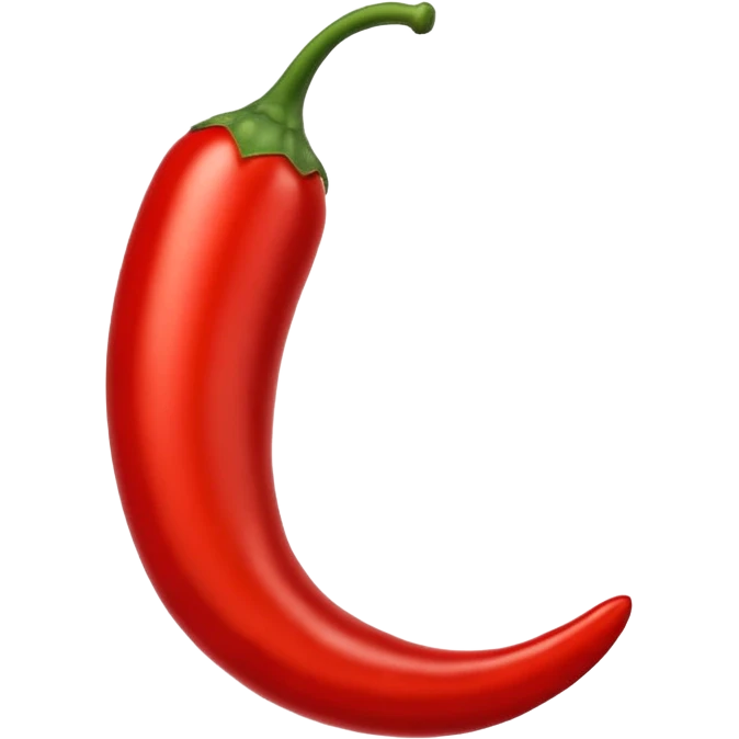 un piment rouge allongé emoji