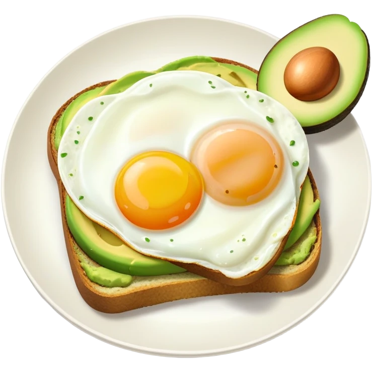 breakfast avocado toast egg emoji