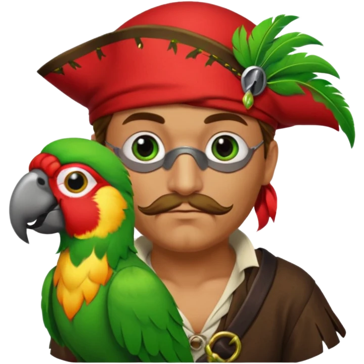 pirate and parrot emoji