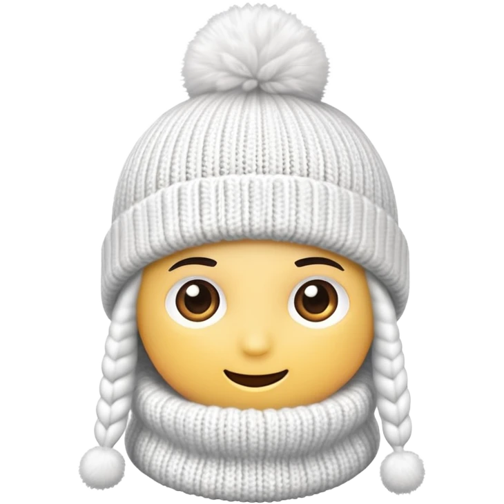 white winter beanie no person emoji