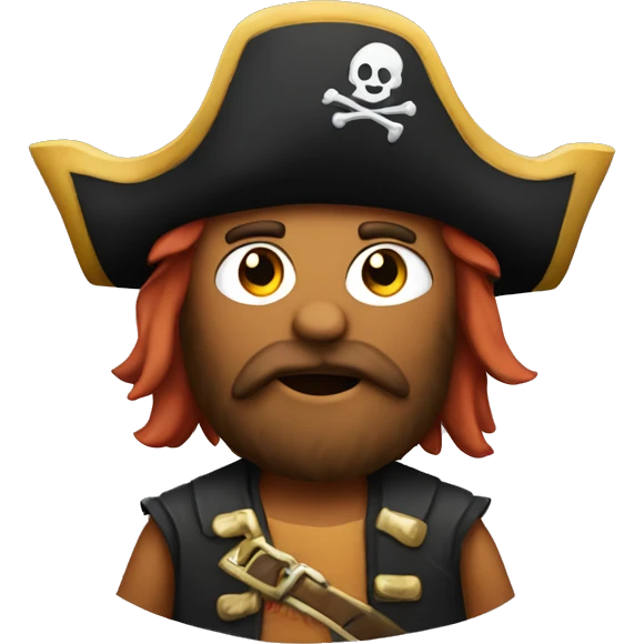Rust mascot Ferris as a pirate emoji