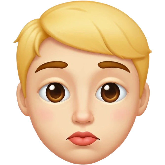 kinda ugly cute kissy face emoji