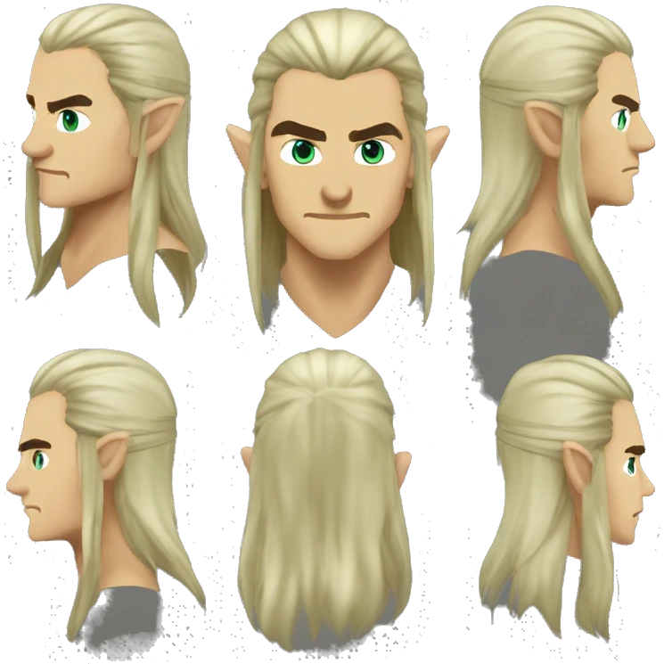 legolas male rogue fantasy mmorpg emoji