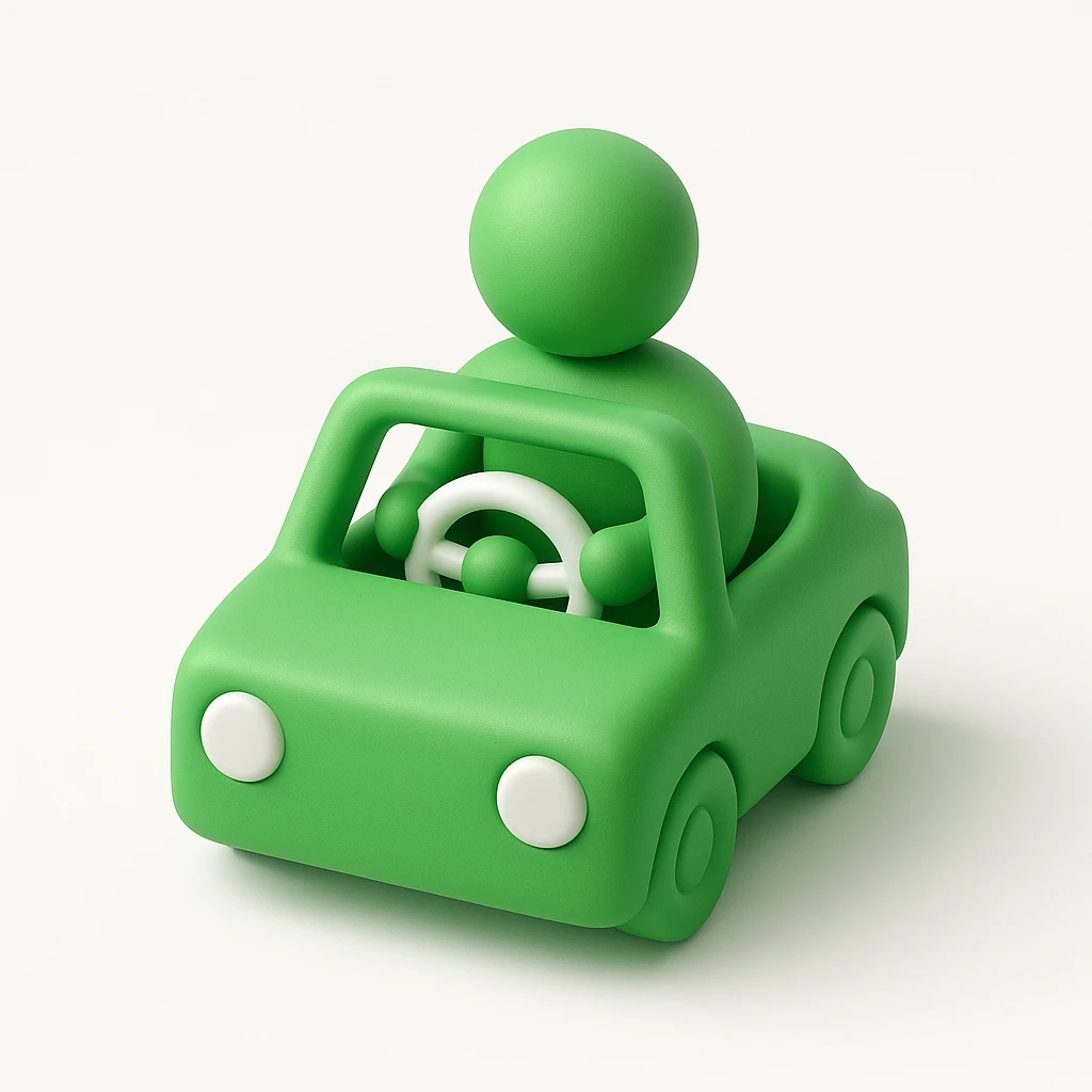 person driving a car emoji