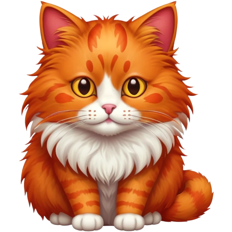 red cat with orange spots emoji