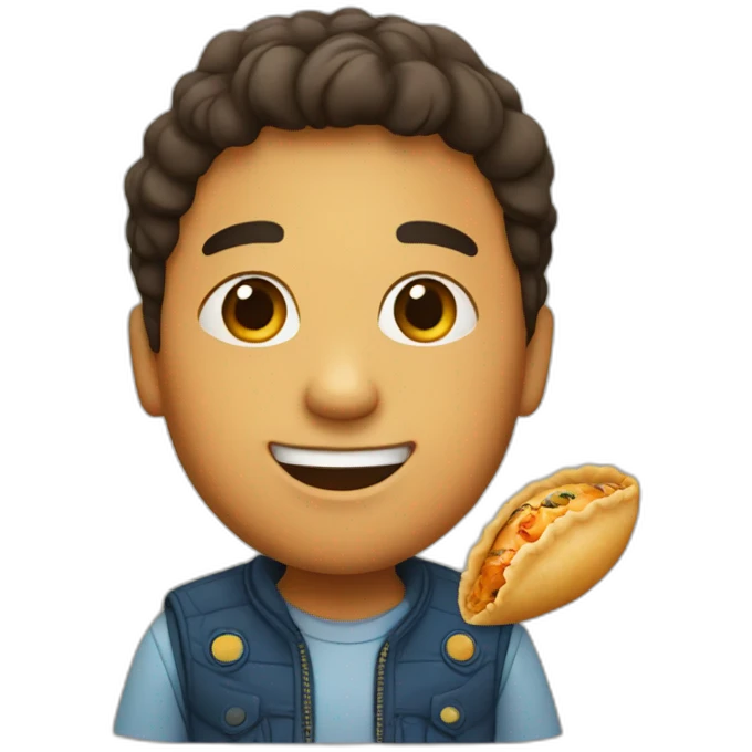 boy with empanada emoji