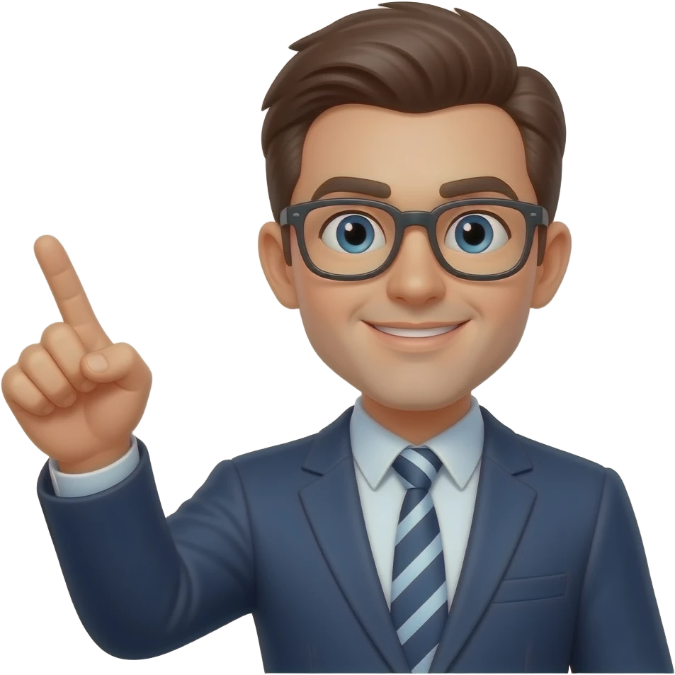 to be, person pointing at they emoji