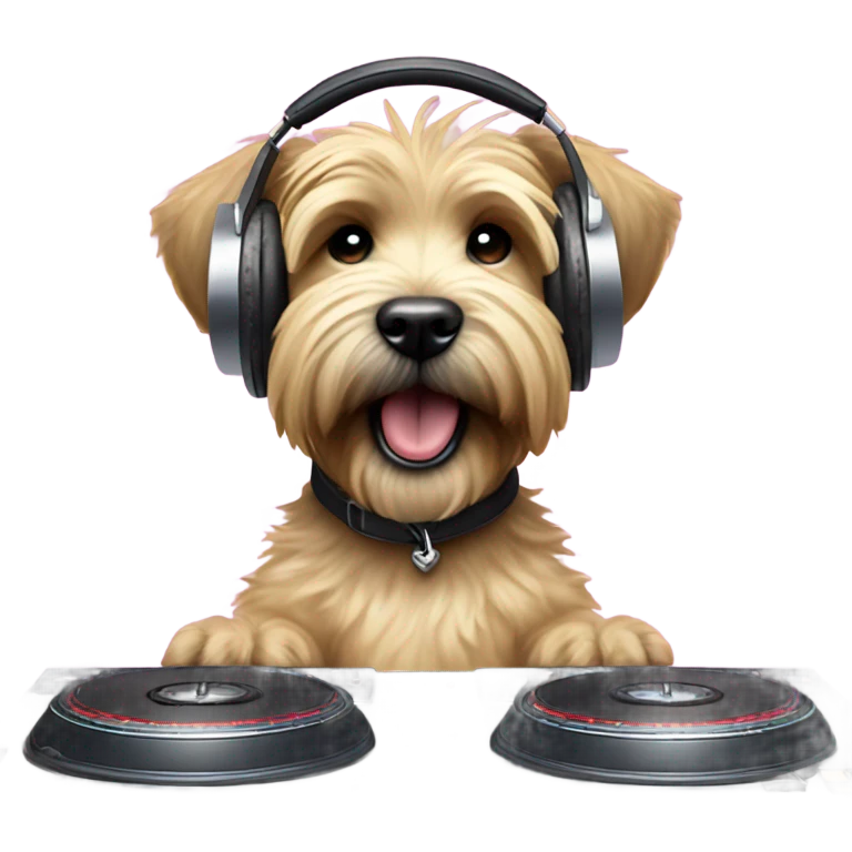Wheaten terrier puppy djing emoji
