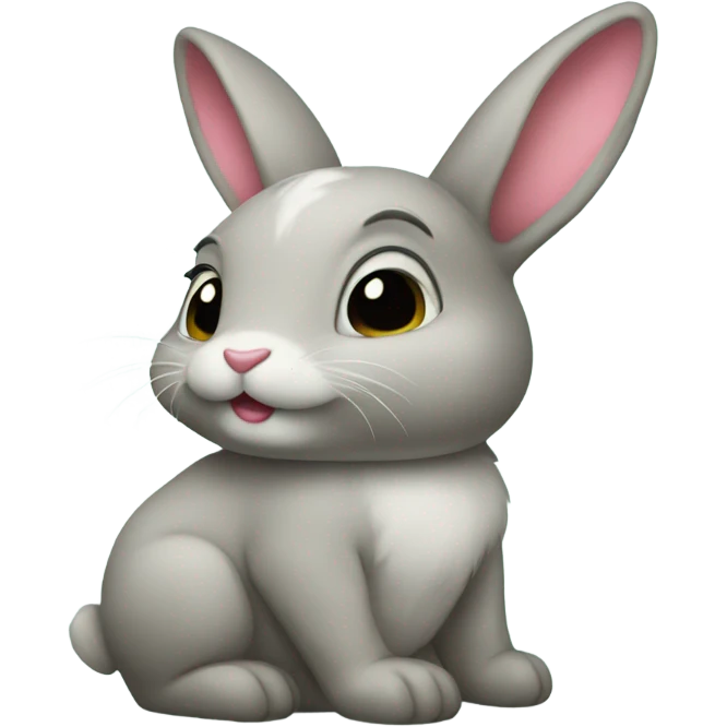Kissing bunny emoji