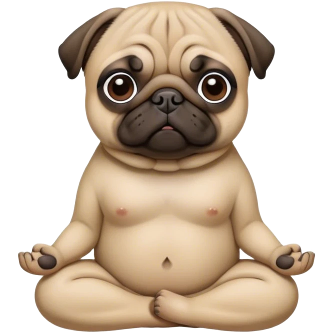 Pug Buddha meditating  emoji