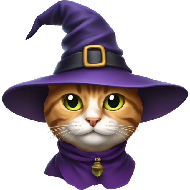 Cat with witch hat emoji