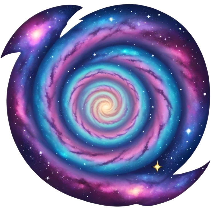 cosmic spiral galaxy with stars and nebula emoji