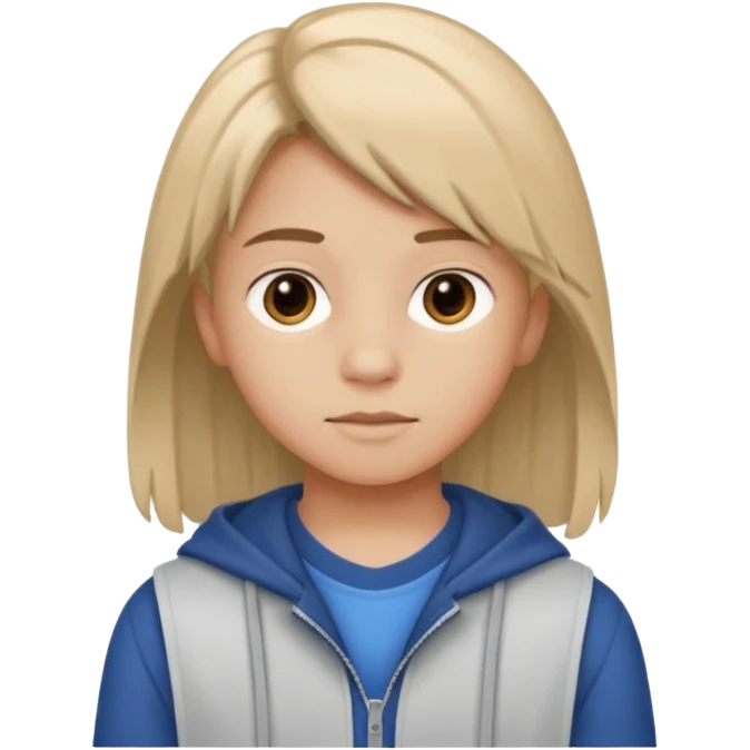 Un niño de 13 años con pelo de Alucin y ropa de alucin emoji