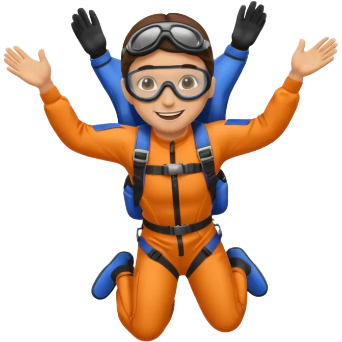 parachute diver emoji
