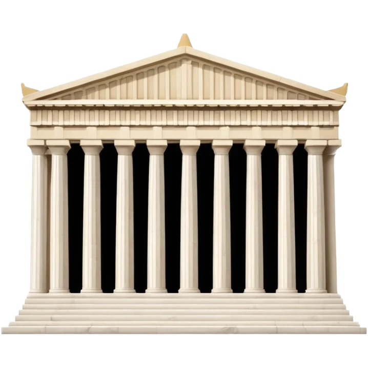 An emoji of the ancient Greek Parthenon temple. It is depicted as a classical building with rows of Doric columns and a triangular pediment.

 emoji