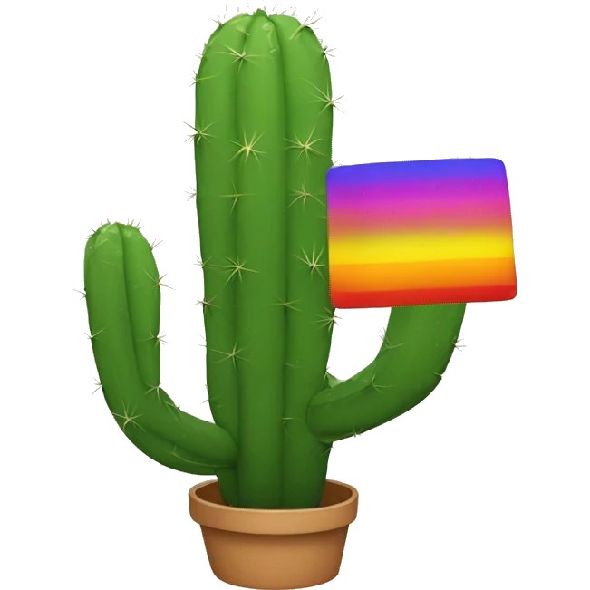 Gay cactus emoji