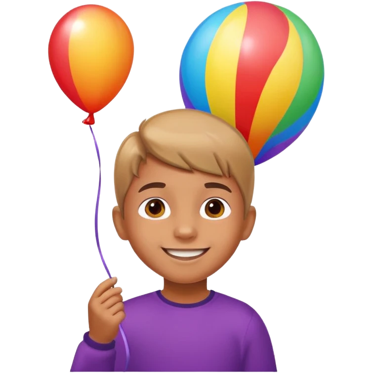 Child + balloon, Park Visitors. emoji