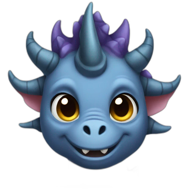 Triceratops with emo hair emoji